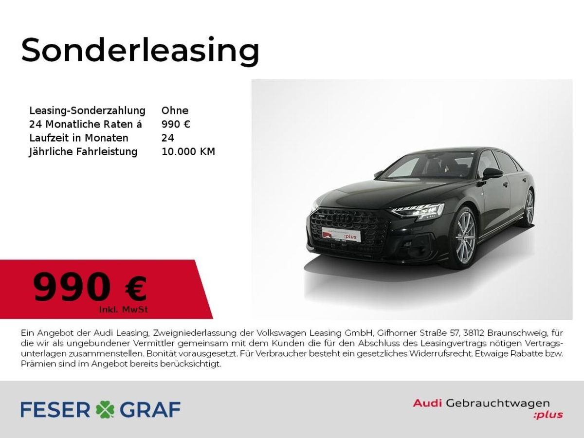 Audi A8 Lang 60 TFSI quattro virt.Cockpit/ Pano/ Head Leasing