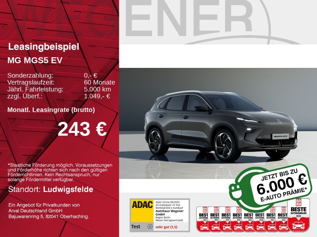 MGS5 EV 49kWh COMFORT - ACC LED KAM TOTW SHZ PDC Leasing