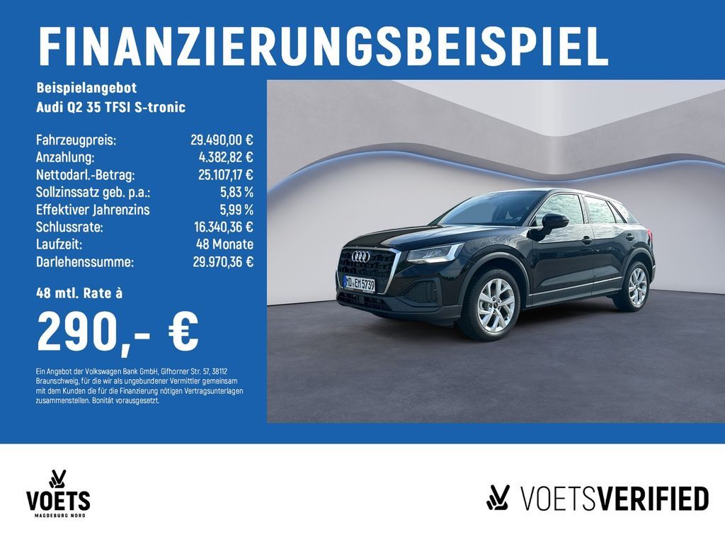 Audi Q2 35 TFSI S-tronic LED+NAVI+GRA+PDC+KAM+SHZ Leasing