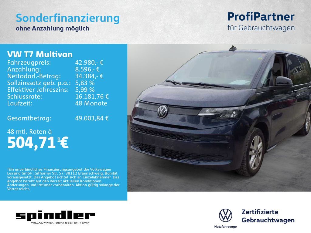 Volkswagen Multivan 1.4eHybrid DSG / 7-Sitze, AHK, LED, RFK Leasing