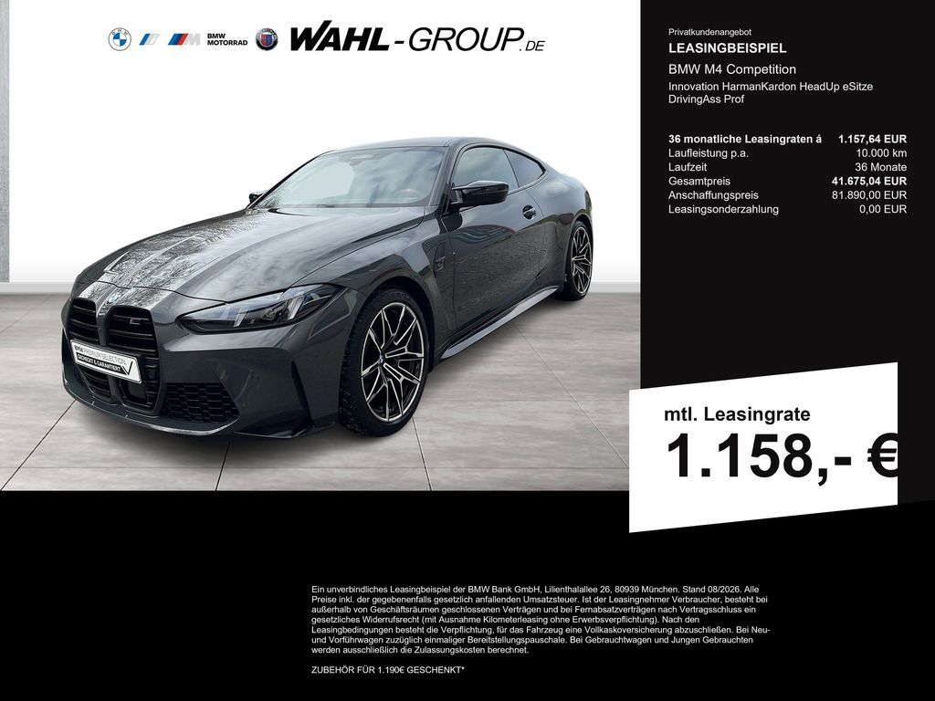 BMW M4 Competition Innovation HarmanKardon HeadUp eS Leasing