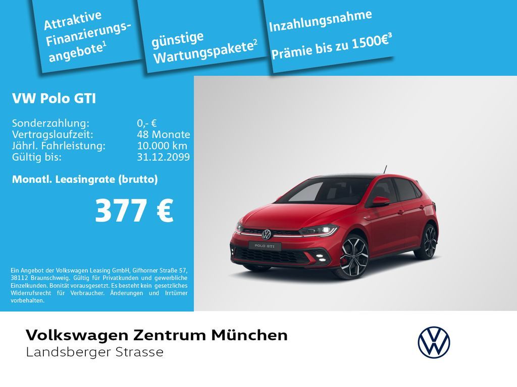 Volkswagen Polo GTI 2.0 TSI Leder IQ.Light IQ.Drive Pano Na Leasing