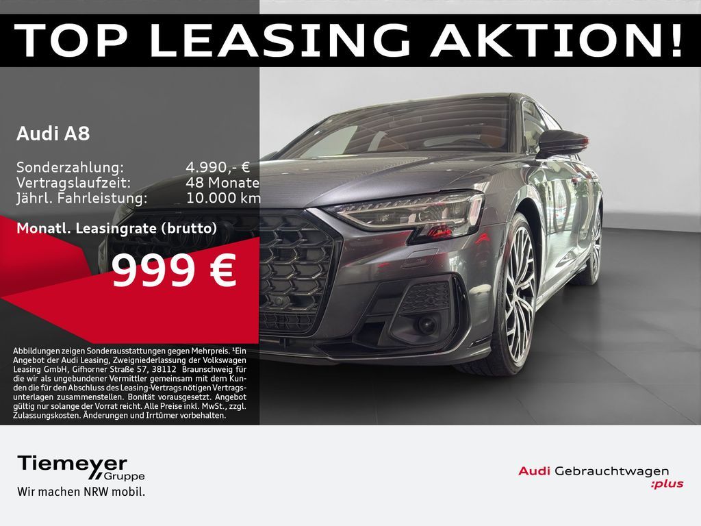 Audi A8 Lang 60 TFSIe Q S LINE MATRIX 360° BuO PANO L Leasing
