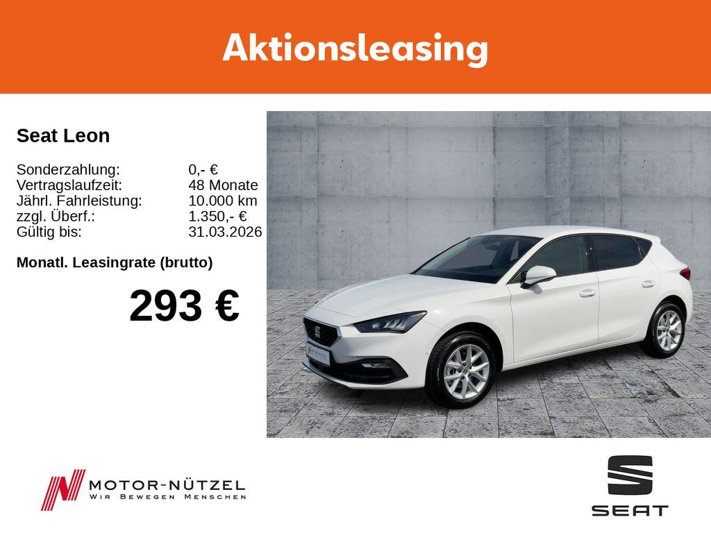 Seat Leon 150PS DSG/ KESSY/ PDC/ RFK/ NAVI/ SHZ Leasing
