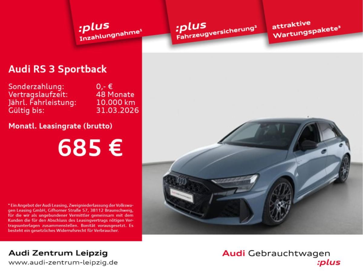 Audi RS3 RS 3 Sportback *abged. Matrix*HuD*Sonos*280kmh* Leasing