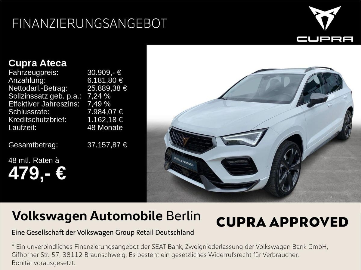 Cupra Ateca 2.0 TSI DSG 4Drive Navi LED SHZ ACC PDC Leasing