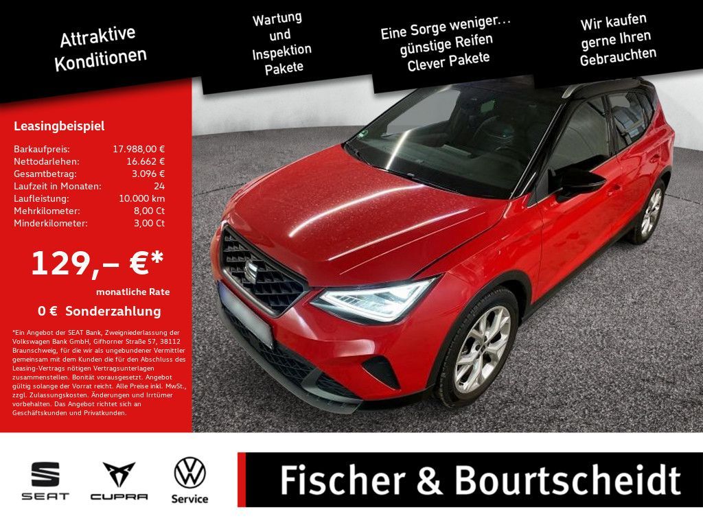 Seat Arona 1.0 TSI FR 5,99% EFF* PDC NAVI FACEL. LED Leasing