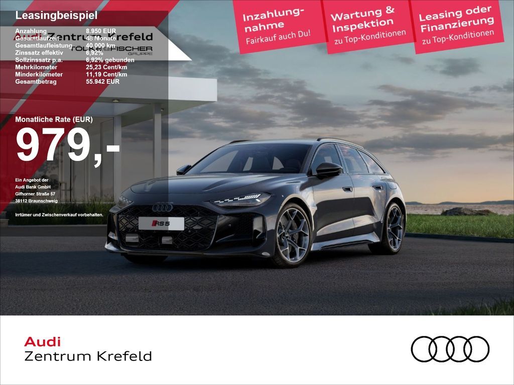 Audi RS 5 Avant 470 kW tiptronic ACC AUT Kam. Navi Leasing
