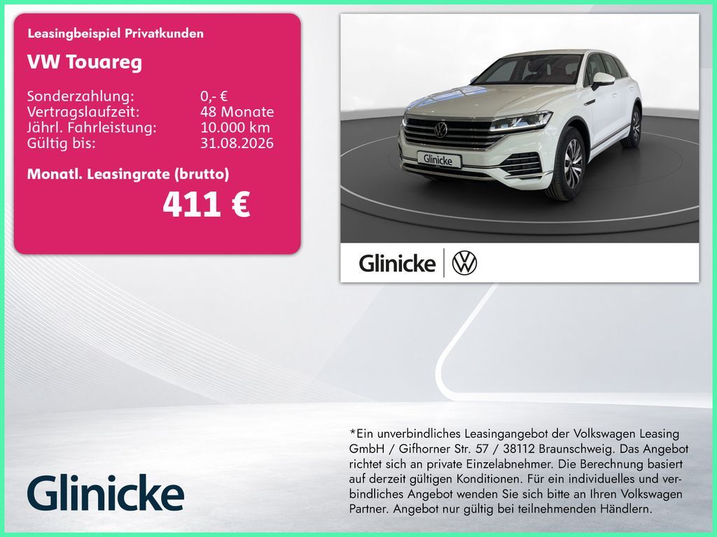 Volkswagen Touareg 3.0 TDI 4M Elegance Luft LED RFK ACC Led Leasing