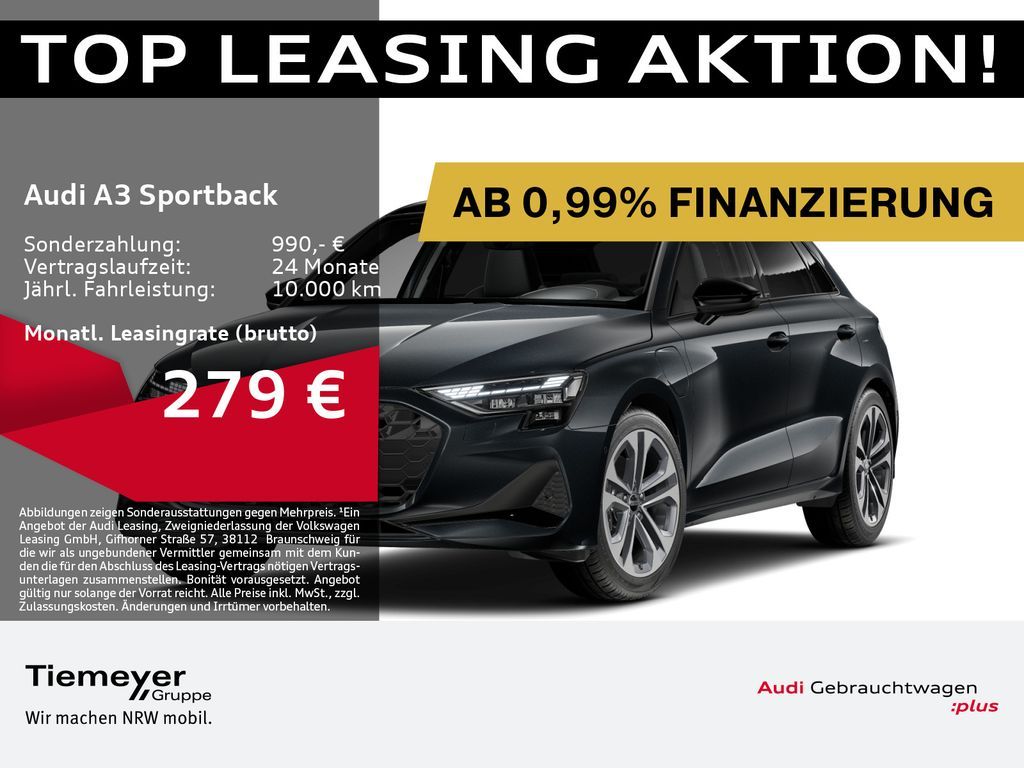Audi A3 Sportback 40 TFSIe ADVANCED LM18 PANO MATRIX Leasing