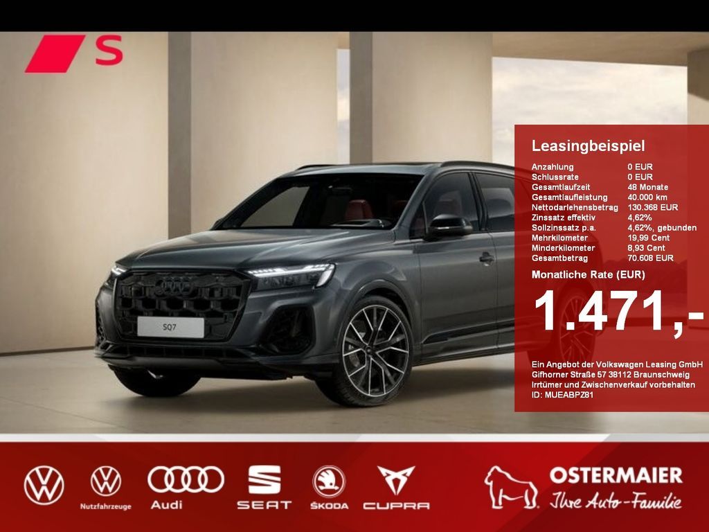 Audi SQ7 SUV TFSI tiptronic 507PS AHK,PANO,HuD,B&O,MA Leasing