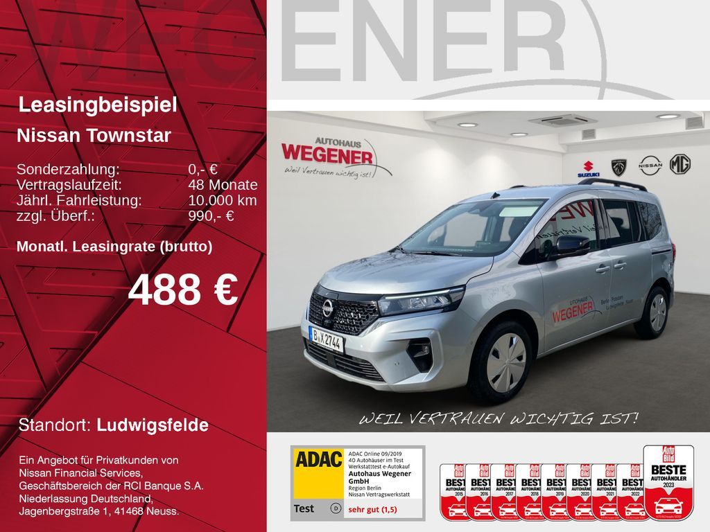 Nissan Townstar Kombi EV TEKNA LED 360°KAM SHZ Keyless Leasing