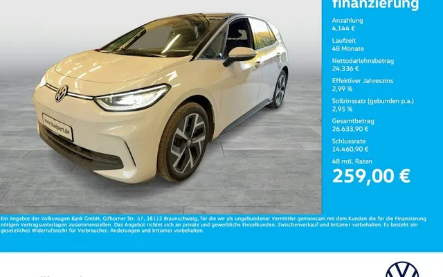 Volkswagen Id3-neo Pro Performance 58 KWh 150 KW Pro 5dr