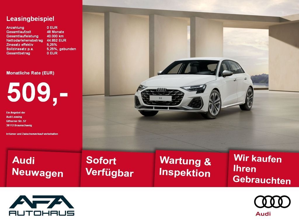 Audi S3 Sportback TFSI S tronic LED*SFW*GRA*virt.CP Leasing