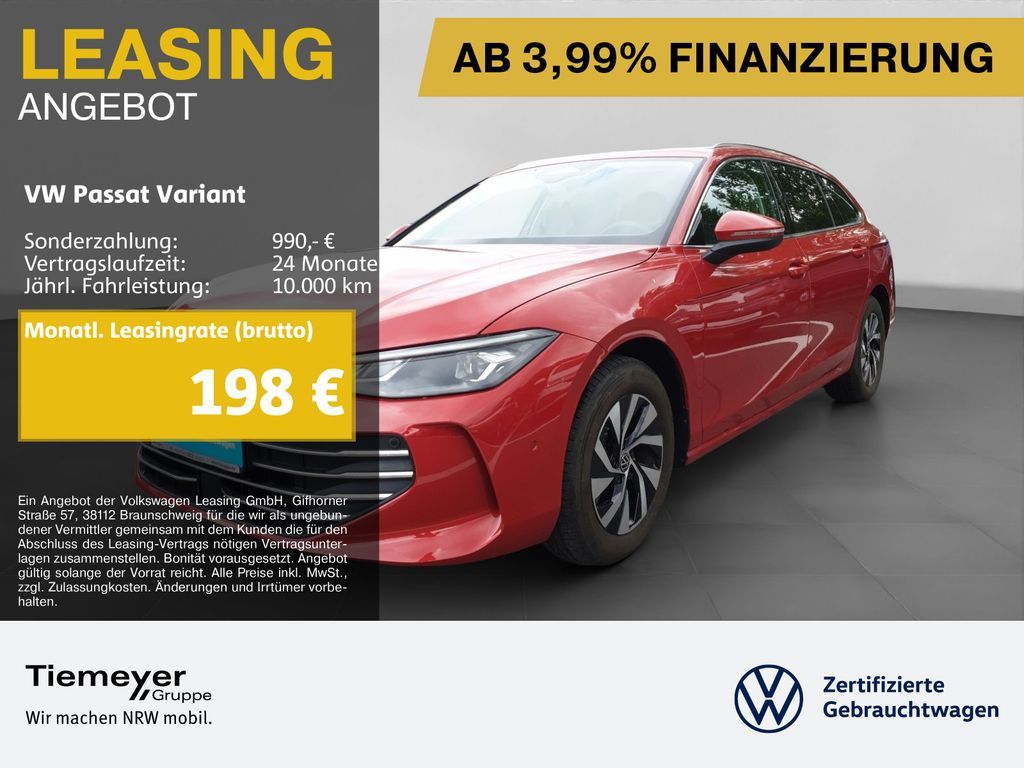 Volkswagen Passat Variant 2.0 TDI BUSINESS LEDER ASSIST KLI Leasing