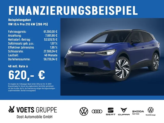 Volkswagen ID.4 Pro 210 kW (286 PS) Energy AHK+WKR+PANO