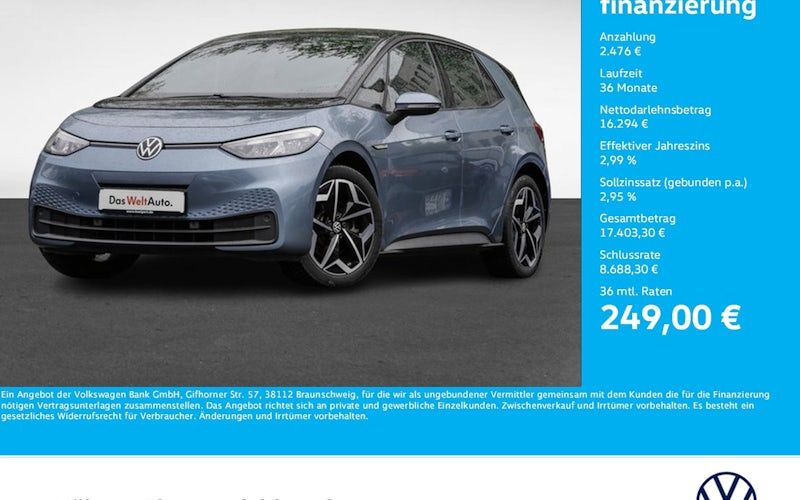 Volkswagen Id3 Life 58 KWh 150 KW Pro Performance 5dr Auto kaufen