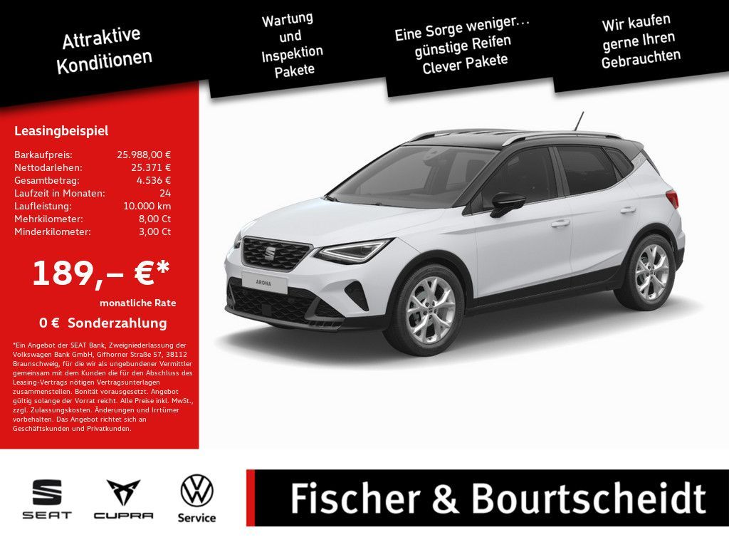 Seat Arona 1.5 TSI FR KAMERA NAVI AHK ACC FACEL. LED Leasing