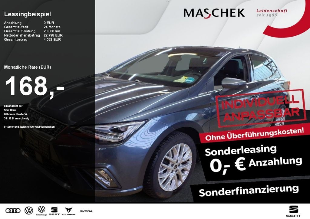 Seat Ibiza Xcellence 1.0 TSI DSG Navi RearView LED Si Leasing