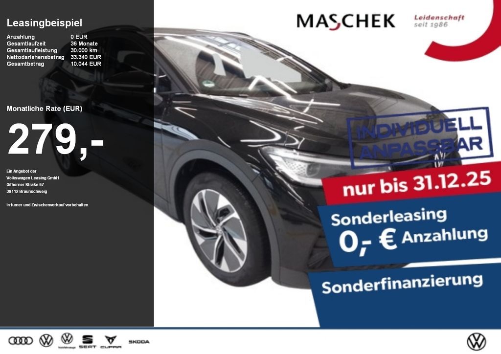 Volkswagen ID.4 Navi 360° IQ.Light Wärmepumpe Sitzh. LM19 W Leasing