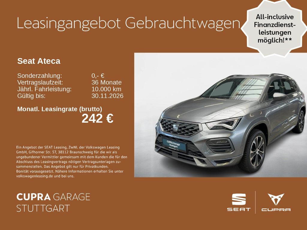 Seat Ateca FR-Line 2.0 TDI DSG 110kW Leasing