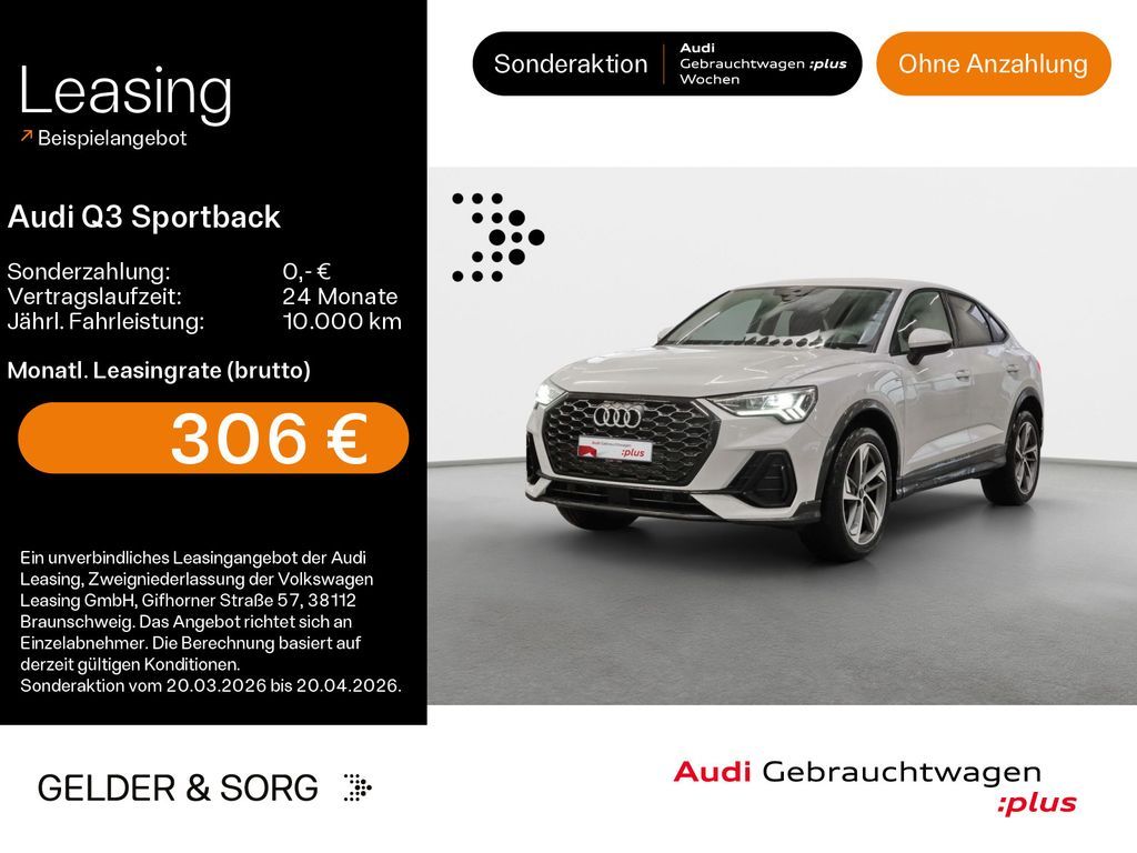 Audi Q3 Sportback 35 TFSI S line LED*AHK*Virtual*ACC Leasing