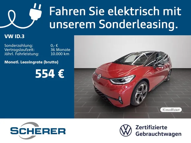Volkswagen ID.3 GTX Performance 79 kWh | 20" in Schwarz | 3