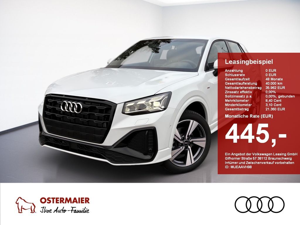 Audi Q2 S Line 2.0TDI 116PS 6-Gang FAHRSCHULEINBAU MA Leasing