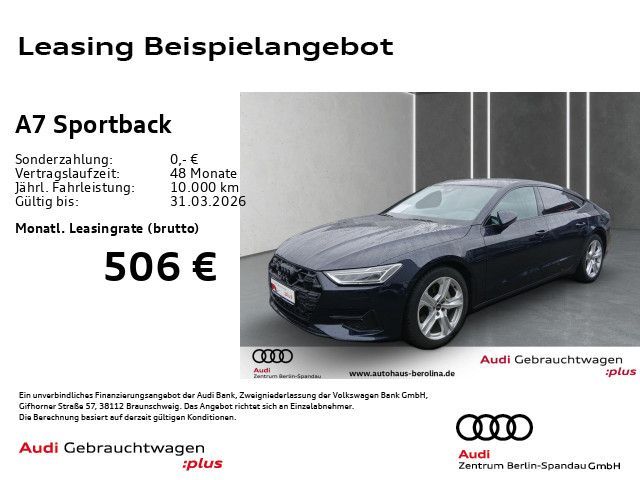 Audi A7 Sportback 50 TDI qu. tiptronic *HuD*AHK*360°* Leasing