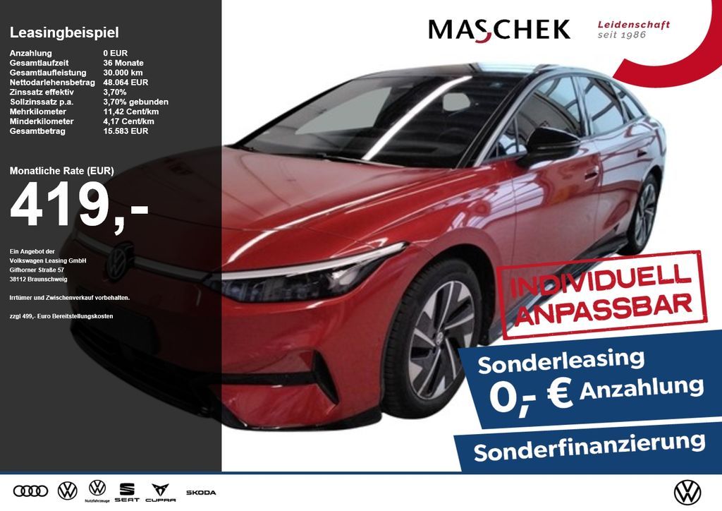 Volkswagen ID.7 Pro S 86 kWh AHK Pano Area View Harman Matr Leasing