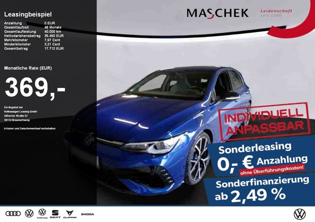 Volkswagen Golf R Performance Black DCC Matrix V-Max HUD AC Leasing