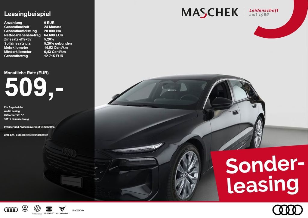 Audi A6 e-tron Avant quat 0.25% HUD 360° Matrix B&O A Leasing