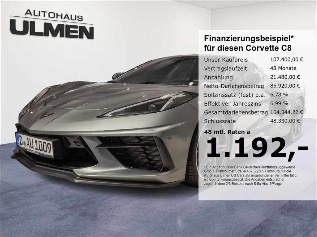 Corvette C8 Stingray Cabriolet 3LT Lift Leasing