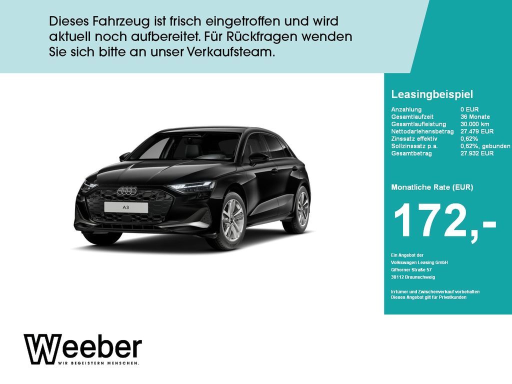 Audi A3 Sportback advanced *SHZ*GRA*KAMERA*NAVI*LED*V Leasing