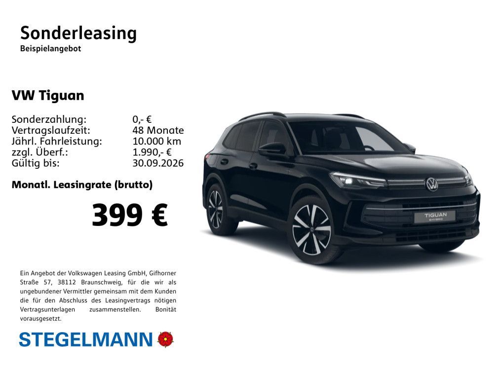 Volkswagen Tiguan 1,5 l eHybrid OPF 6-Gang-DSG Life Leasing