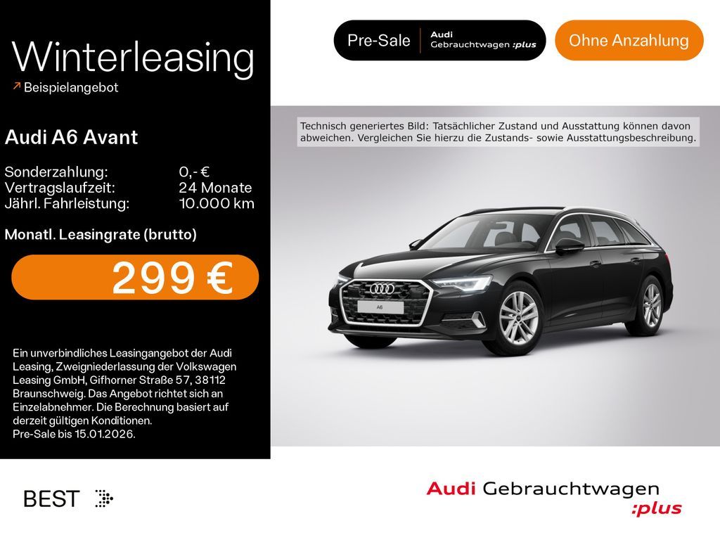 Audi A6 Avant 40 TDI advanced*AHK*LEDER*NAVI-PLUS*LED Leasing