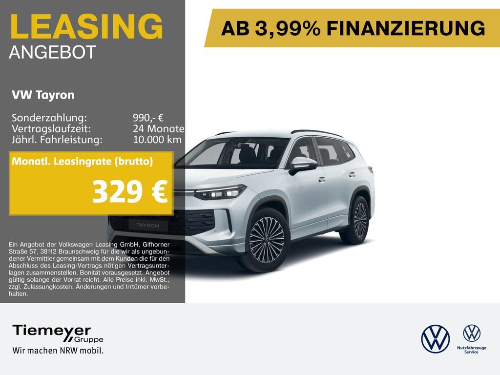 Volkswagen Tayron 2.0 TDI DSG 4M LIFE 7-SITZE 360° AHK MATR Leasing