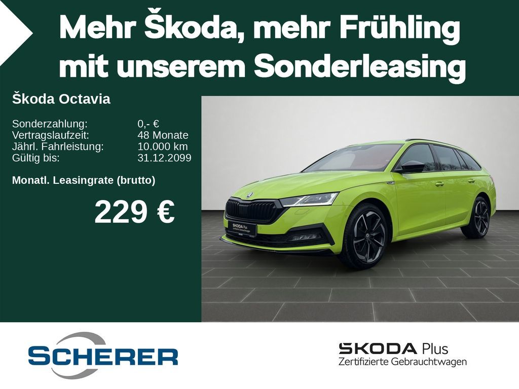Skoda Octavia Combi Sportline 2,0 TDI DSG NAVI MATRIX- Leasing