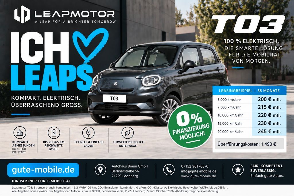 Leapmotor T03 | OKTOBERDEAL ! Leasing