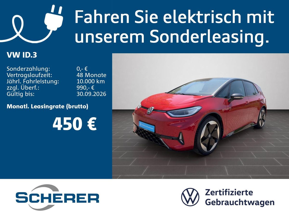 Volkswagen ID.3 GTX 84 kWh SOH:100% WÄPU HUD MATRIX HARMAN Leasing