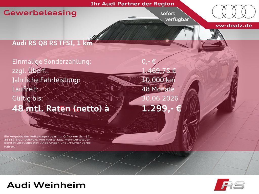 Audi RS Q8 SUV 441 kW tiptronic AHK PANO HeadUp Leasing