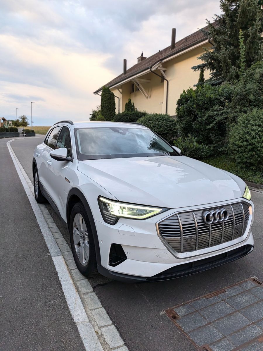 Audi e-tron 55 quattro (408 PS) · Automatik · Elektro · Weiß · 11 Mon. Restlaufzeit · 459,00 €/Monat brutto · 0 € Übernahmegebühr · 0 € Sonderzahlung · Übergabe flexibel · 8-fach Bereifung Leasingübernahme