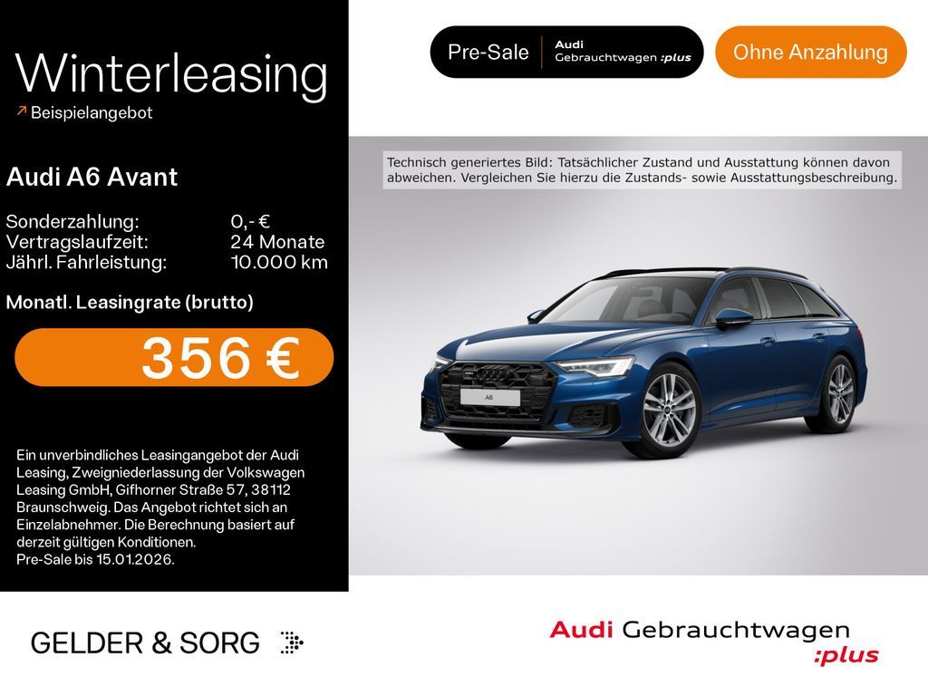 Audi A6 Avant 45 TDI qu. S line AHK*RFK*Matrix*Pano Leasing
