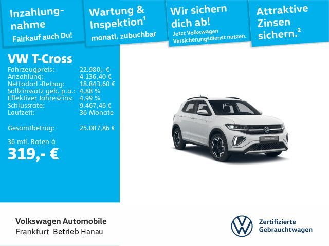 Volkswagen T-Cross R-Line 1.0 TSI 6-Gang IQ.Light ACC APP Leasing