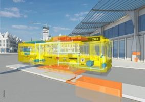 So ist die induktive Ladestation unter der Bushaltestelle verbaut. Bildquelle: Bombardier Transportation