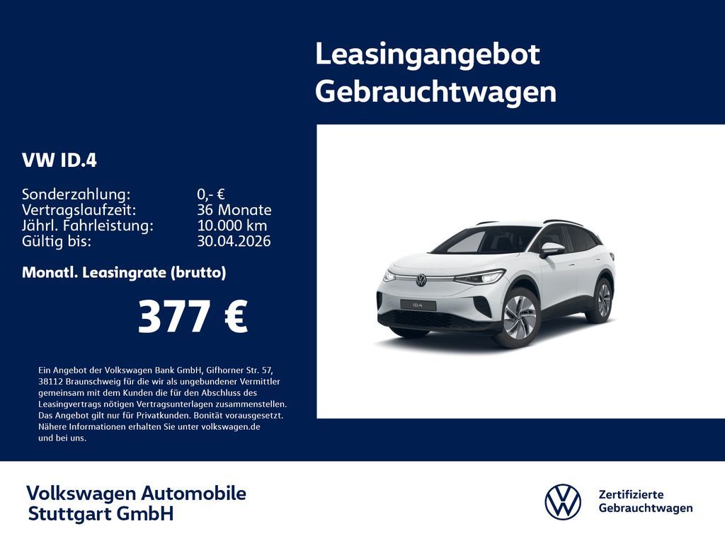 Volkswagen ID.4 Pro Navi AHK Kamera Leasing
