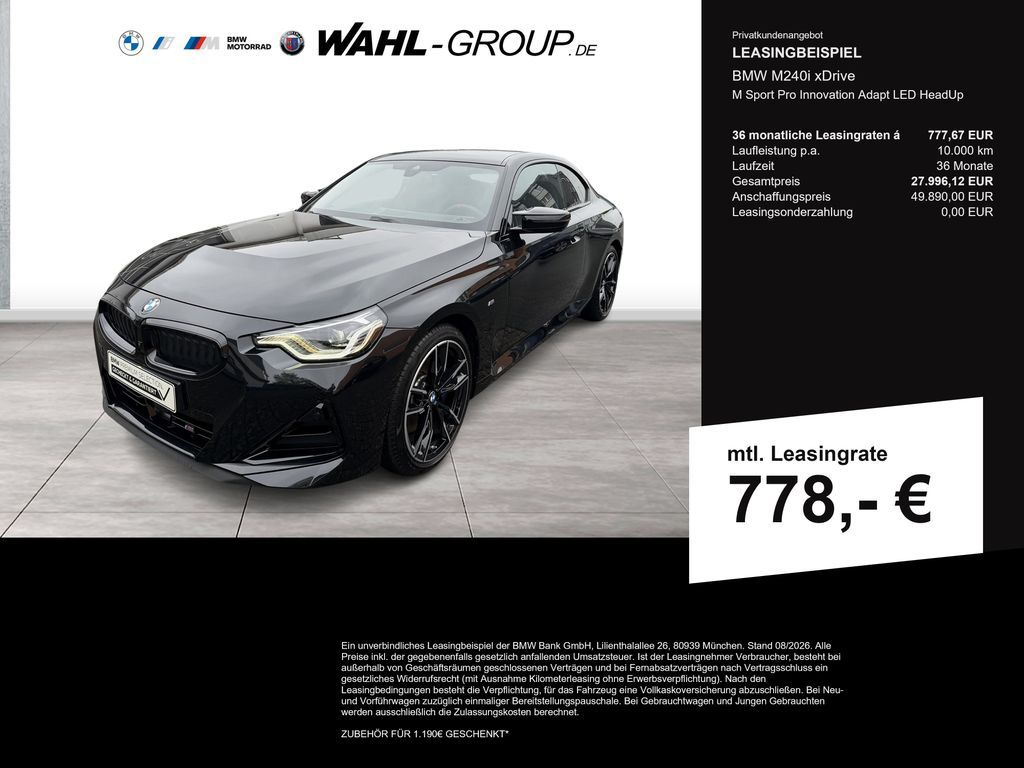 BMW M240i xDrive M Sport Pro Innovation Adapt LED He Leasing