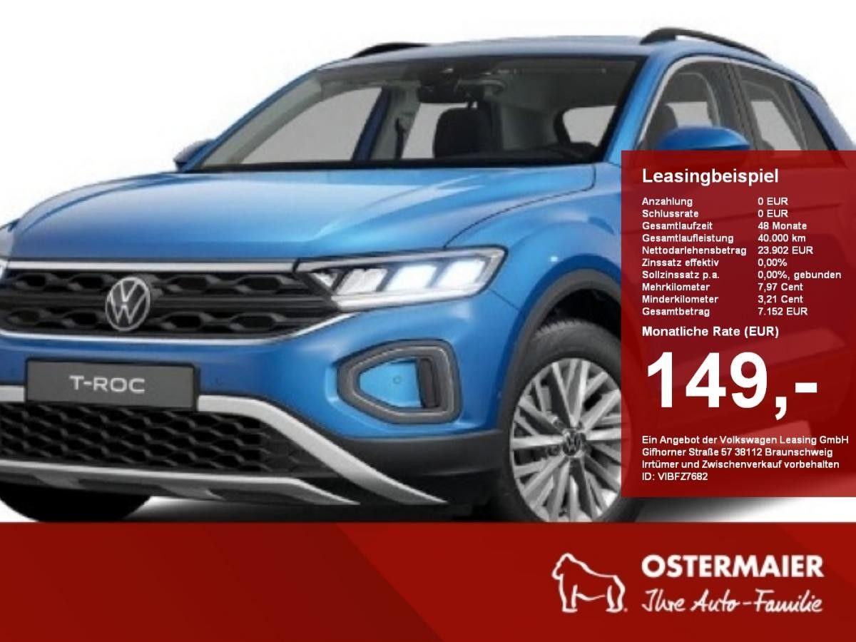 Volkswagen T-Roc Life 1.0 TSI LED,SHZ,PDC,APP Leasing