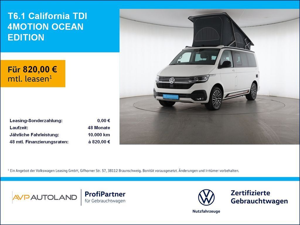 Volkswagen T6.1 California TDI 4MOTION OCEAN EDITION Leasing