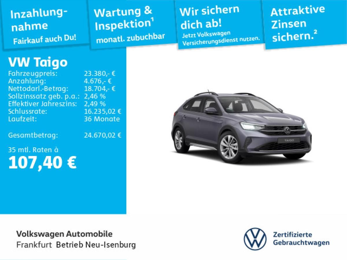 Volkswagen Taigo 1.5 TSI DSG Life DAB+ FrontAssist Leasing